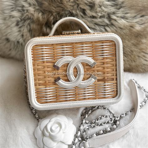 chanel wicker vanity case